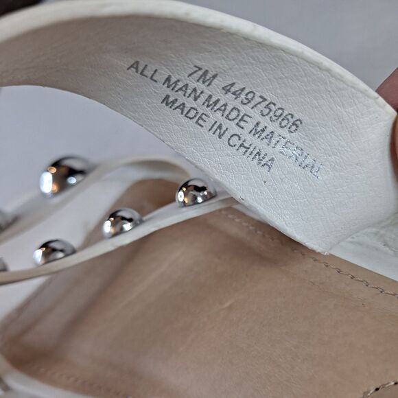 C Comfort est. 1946 Espadrilles Womens 7M Studded Platform White Faux Leather - Picture 11 of 11